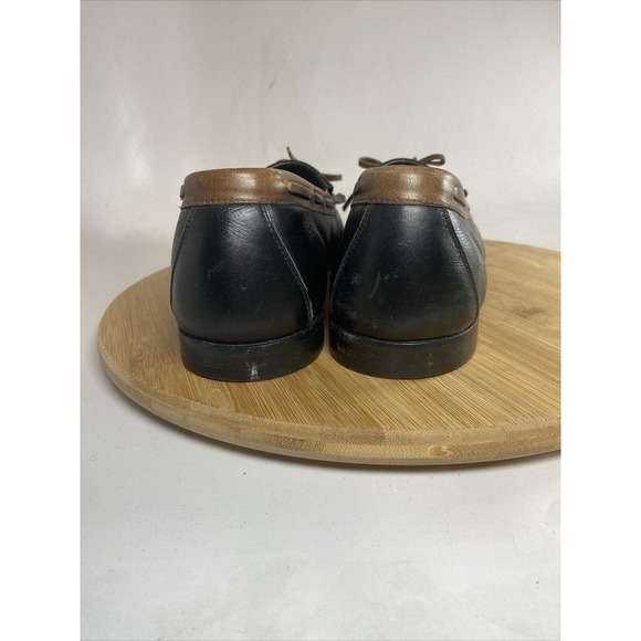 Salvatore Ferragamo Kiltie Loafer Black Fringe Tassel Leather Round Toe Sz 9.5 - Picture 4 of 10